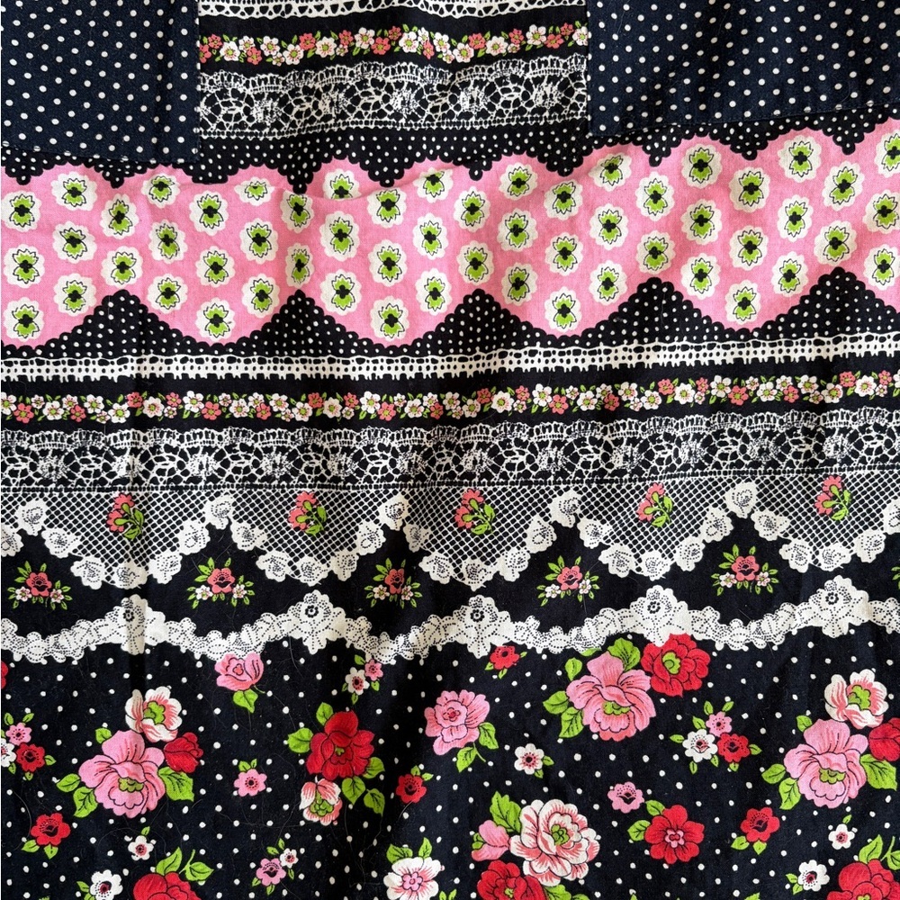 Vintage Prairie Floral Empire Waist Midi Dress Cottagecore Boho - Picture 3 of 8